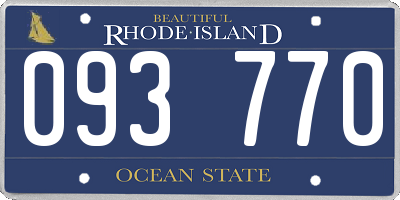 RI license plate 093770