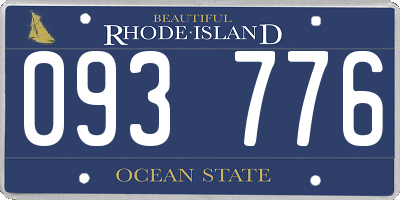 RI license plate 093776