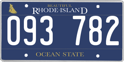 RI license plate 093782