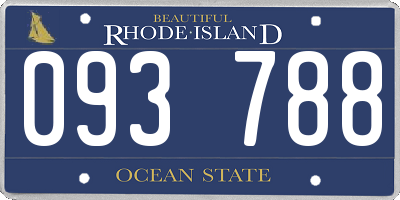RI license plate 093788