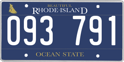 RI license plate 093791