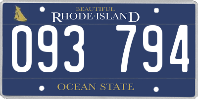 RI license plate 093794