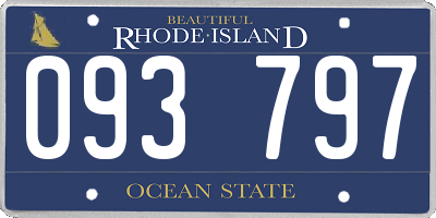 RI license plate 093797