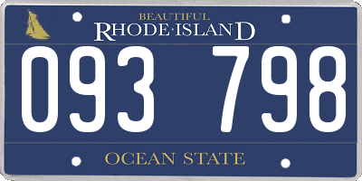 RI license plate 093798