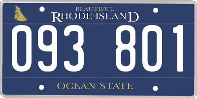 RI license plate 093801