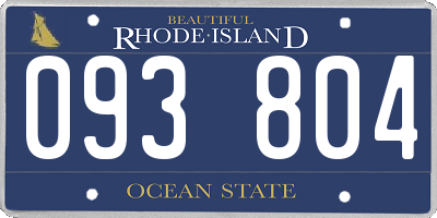 RI license plate 093804