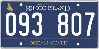 RI license plate 093807