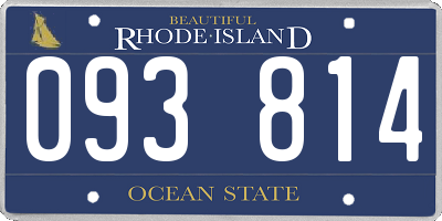 RI license plate 093814