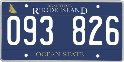 RI license plate 093826