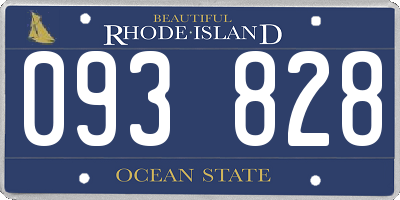 RI license plate 093828