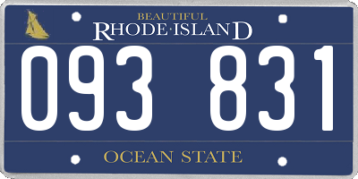 RI license plate 093831