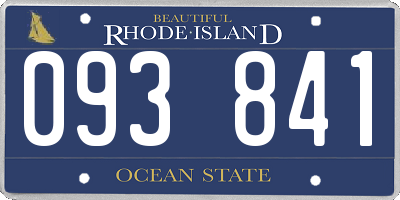 RI license plate 093841