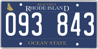 RI license plate 093843