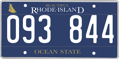RI license plate 093844