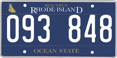 RI license plate 093848