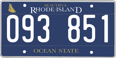 RI license plate 093851