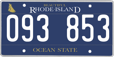 RI license plate 093853