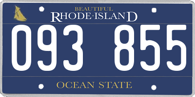 RI license plate 093855