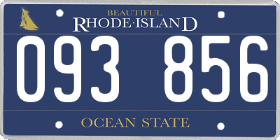 RI license plate 093856