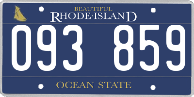 RI license plate 093859
