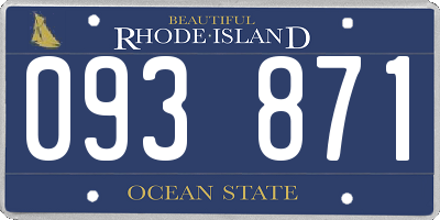 RI license plate 093871