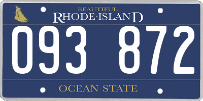 RI license plate 093872