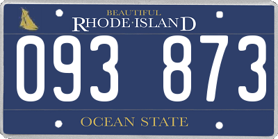 RI license plate 093873