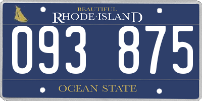 RI license plate 093875