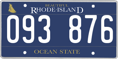 RI license plate 093876