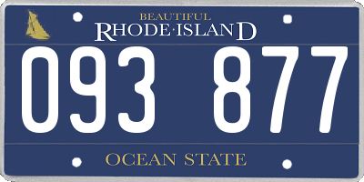 RI license plate 093877