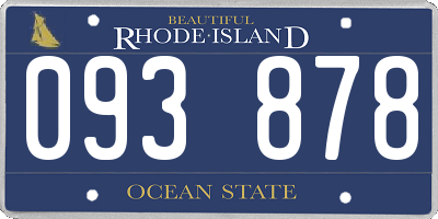 RI license plate 093878