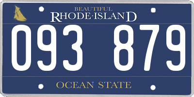 RI license plate 093879