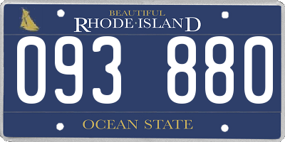 RI license plate 093880