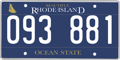 RI license plate 093881