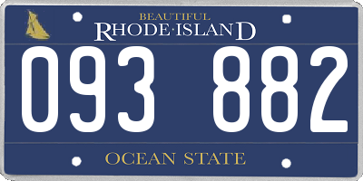 RI license plate 093882