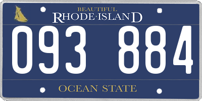 RI license plate 093884