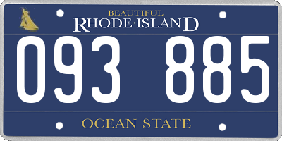 RI license plate 093885