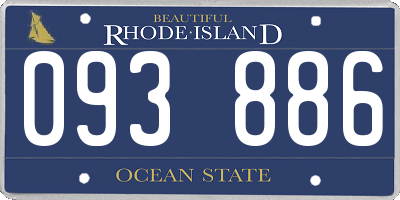 RI license plate 093886
