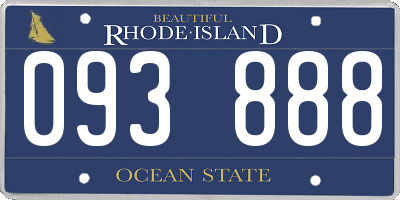 RI license plate 093888