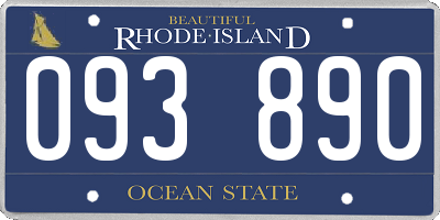 RI license plate 093890