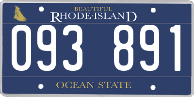 RI license plate 093891