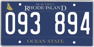 RI license plate 093894