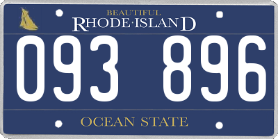 RI license plate 093896