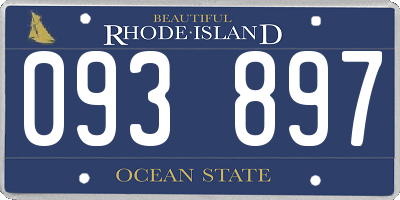 RI license plate 093897