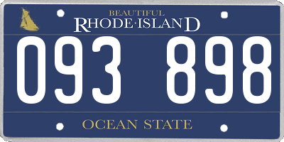 RI license plate 093898