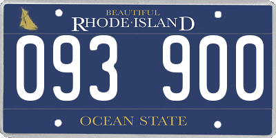 RI license plate 093900