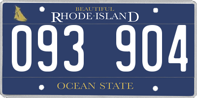 RI license plate 093904