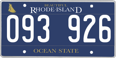 RI license plate 093926