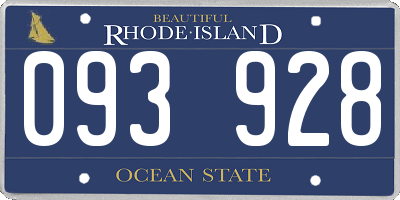 RI license plate 093928