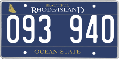RI license plate 093940